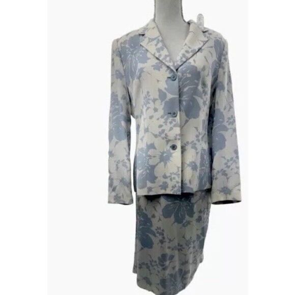 Margaret M Two-Piece Floral Skirt Suit Size 12 - Picture 1 of 12